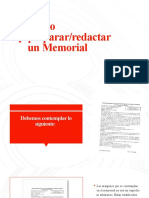 Cómo Preparar/redactar Un Memorial