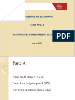 Elementos de Economía Clase Nro. 2 Historia Del Pensamiento Economico