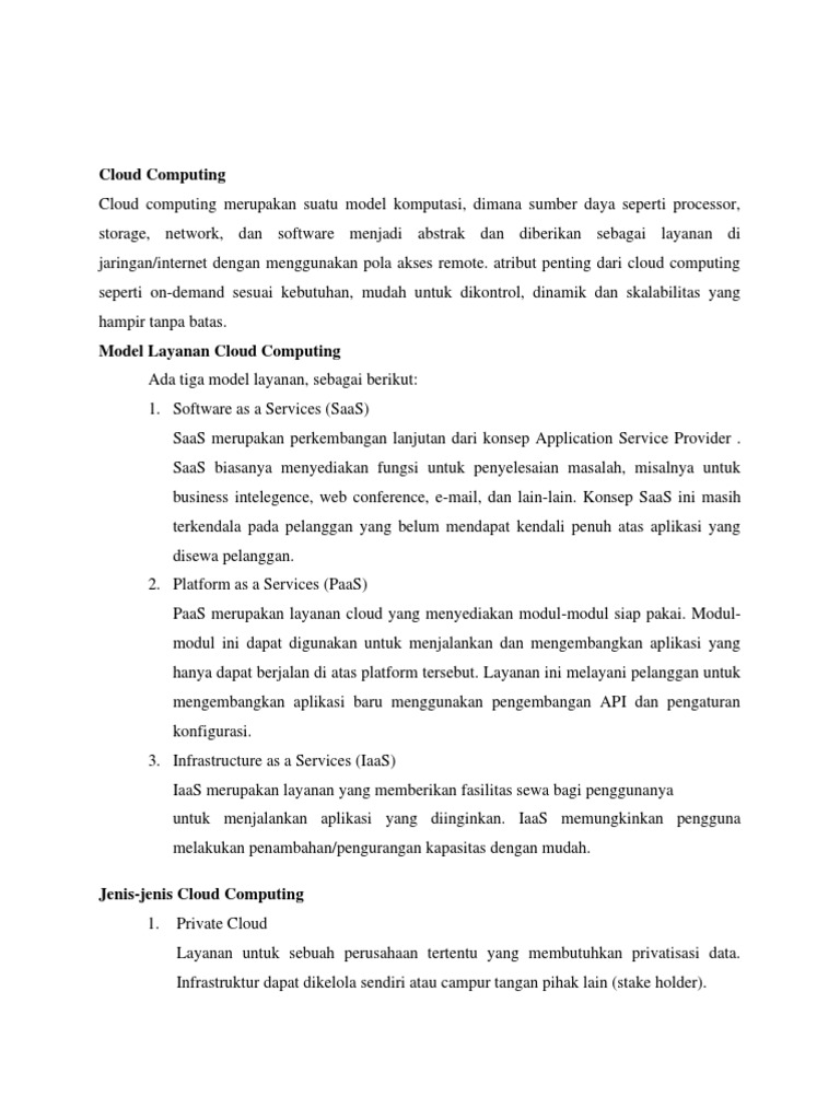 Panduan Lengkap Cloud Computing | PDF | Komputer