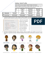 Verb To Be Feelings Worksheet Templates Layouts - 126182