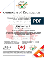 Certificate of Registration: Quality Management System