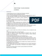 Atividades Fisiologia - Conceitos Introdutórios Prof. Dr. Daniel Sol Sol de Medeiros Homeostasia