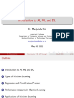 Introduction To AI, ML and DL: Dr. Manjubala Bisi