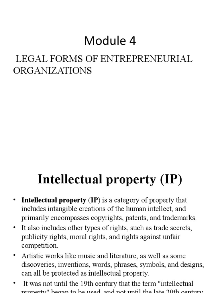 E&E - Module 4 - Patent, Copyright, Trademark | PDF | Franchising ...