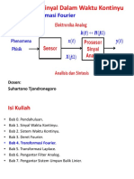 Pengolahan Sinyal Dalam Waktu Kontinyu: Bab 4. Transformasi Fourier