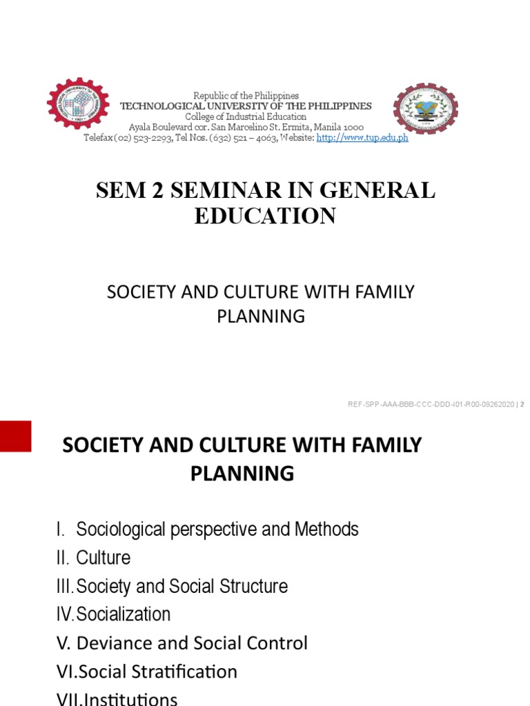 Society and Culture With Family Planning | PDF | Social Stratification ...