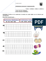 Guia de Artículos Definidos e Indefinidos