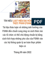 Luật Hiện Đại Hóa An Toàn Thực Phẩm (Fsma)