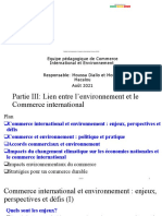 Equipe Pédagogique de Commerce International Et Environnement Responsable: Moussa Diallo Et Moussa Macalou Août 2021