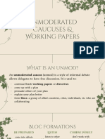 Unmoderated Caucuses + Working Papers
