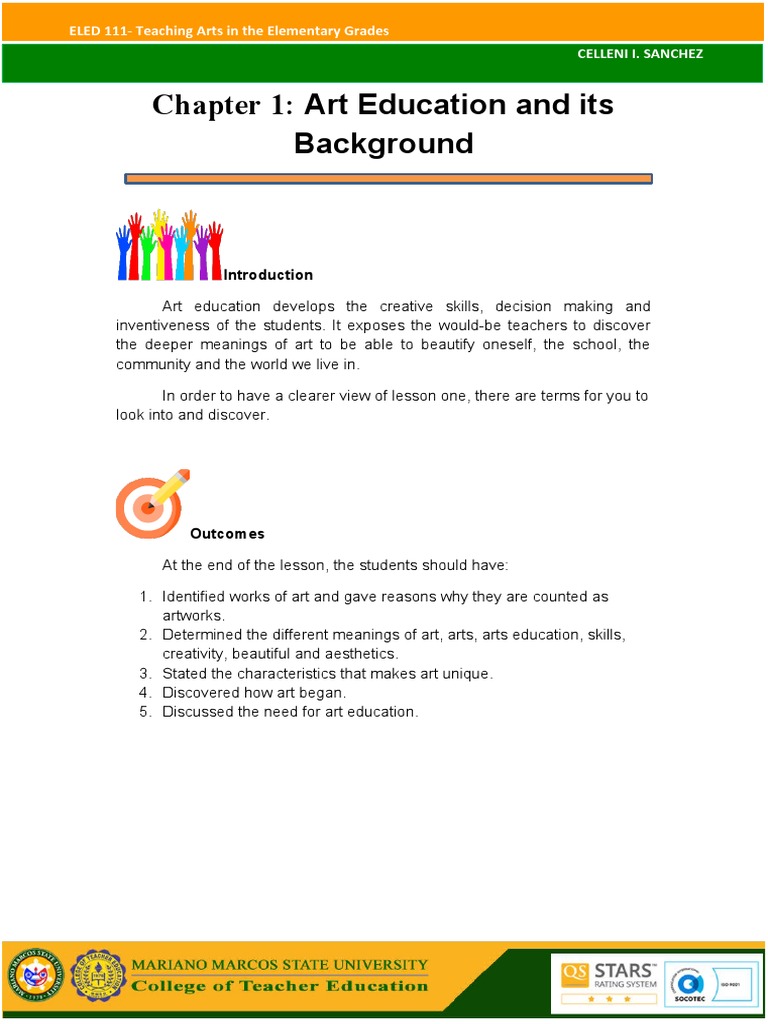 MODULE ELED 111 Unit I Lesson 1 | PDF | The Arts | Creativity