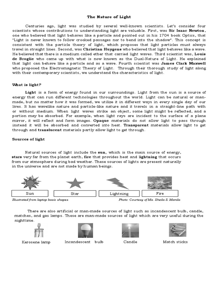 The Nature of Light PDF Light Nature