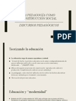 La Pedagogía Como Construcción Social - Discursos Pedagógicos