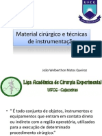 Material Cirúrgico e Técnicas de Instrumentação