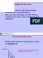 Changes in Income: - An Increase in Income Will Cause The Budget - Since P