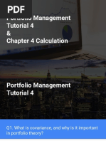 Portfolio Management Tutorial 4 & Chapter 4 Calculation