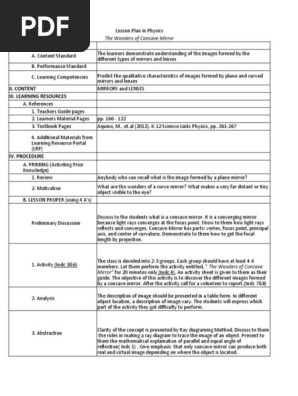 Lesson Plan_wonders of concave mirror