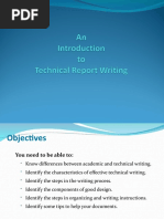 An Introduction To Technical Report Writing