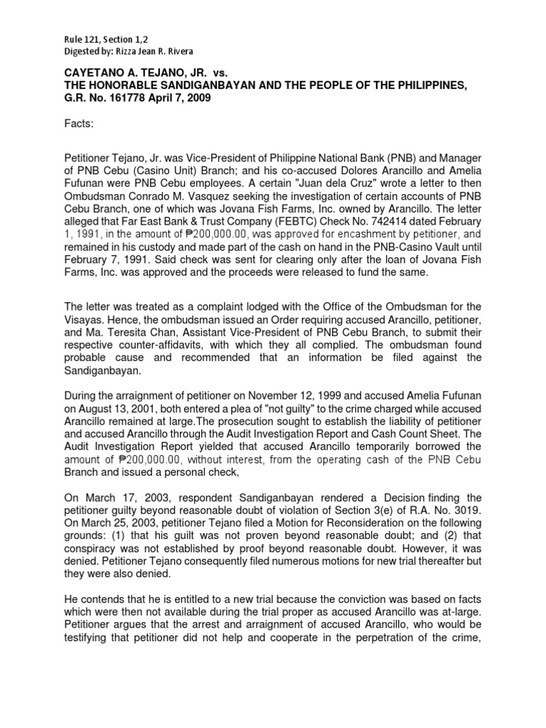 Cayetano v sandiganbayan rivera pdf reasonable doubt trials