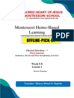 Montessori Home-Based Learning Physical Education LIPs