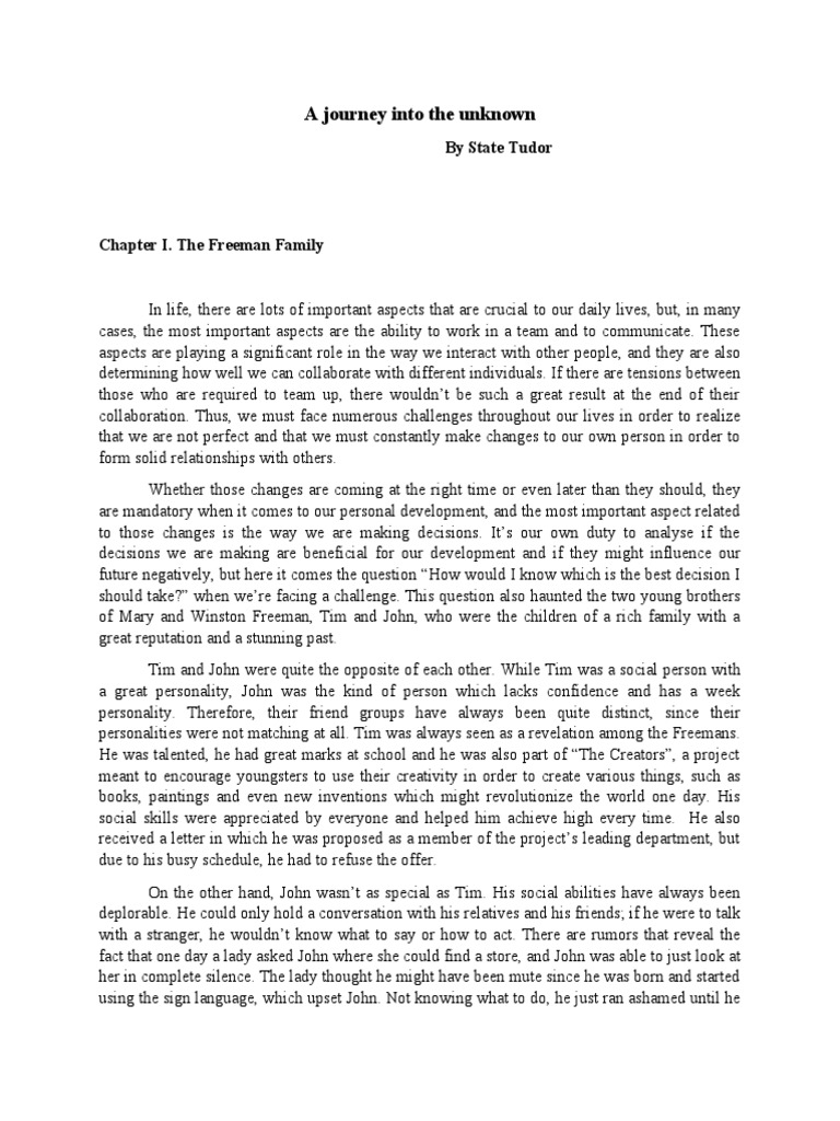 A Journey Into The Unknown PDF Curiosity