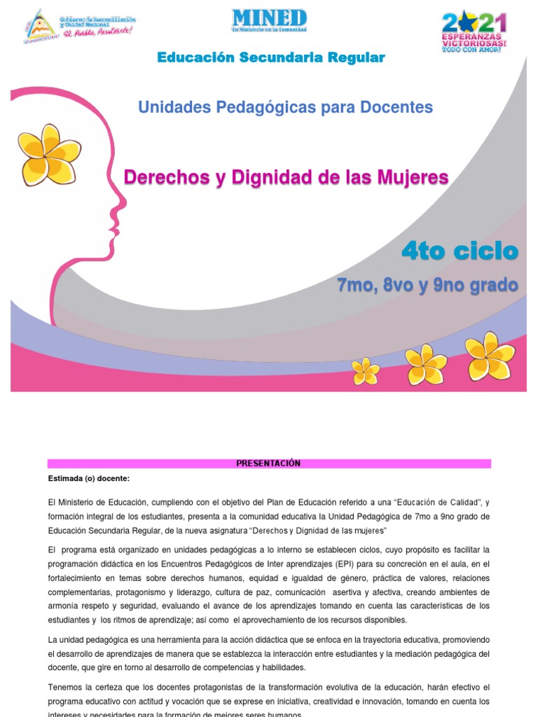 Derechos y Dignidad de la Mujer en Nicaragua | PDF | Igualdad de género ...
