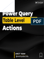 Power Query Table Level Actions