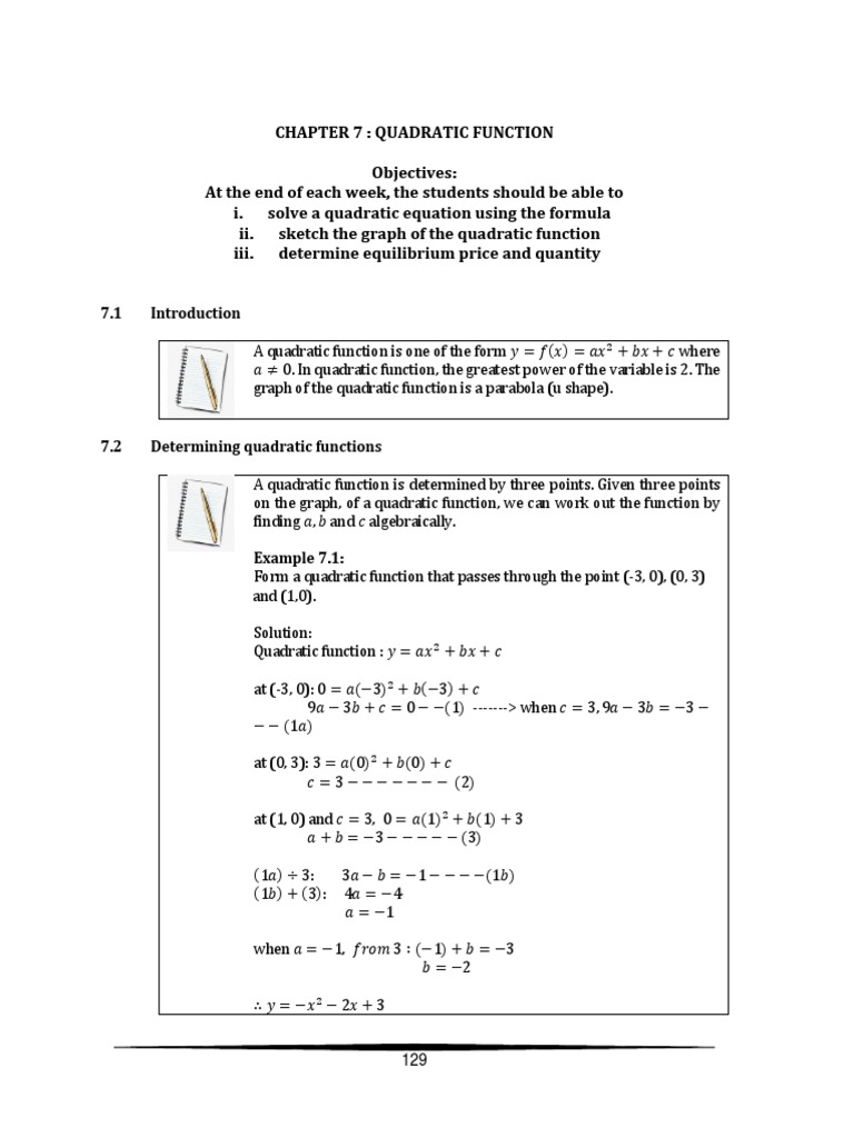 Solution Manual Chapter 7 Pdf Quadratic Equation Demand