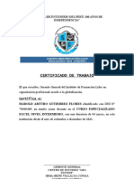 Certificado de Trabajo