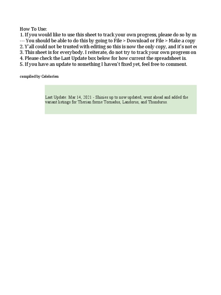 PokemonGO Pokedex | PDF | Pokémon | Nintendo Franchises