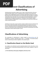 Different Classifications of Advertising