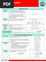 Cheat Sheet g10mt02 Final | PDF | Zero Of A Function | Quadratic Equation