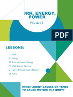 Work, Energy, Power: Physics I