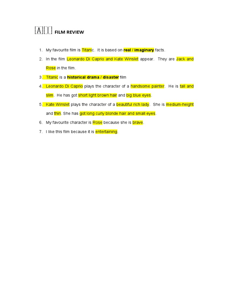 Film review model 1r PDF