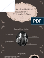 The Social and Political Engagement of W.H. Auden's Verse