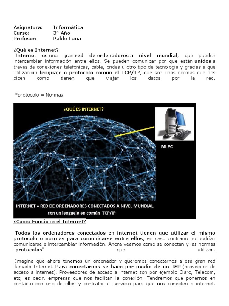 Internet | PDF | Red mundial | Internet y web