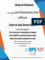 La Organización Panamericana de La Salud Certifica Que