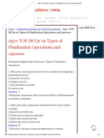 250+ Top Mcqs On Types of Fluidization Operations and Answers