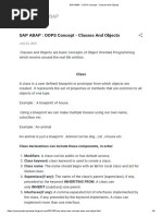 SAP ABAP - OOPS Concept - Classes and Objects