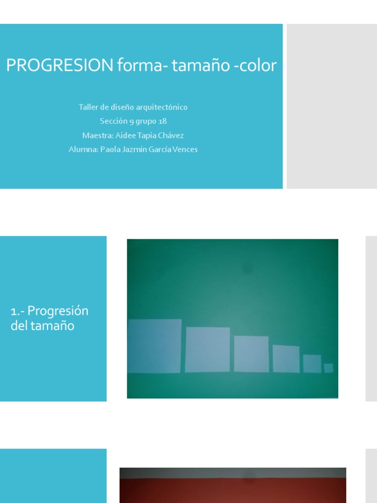 PROGRESION Forma - Tamaño - Color | PDF | Arte | Relaciones personales ...