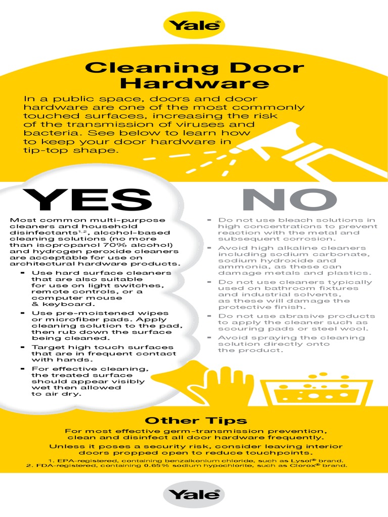 Yale Cleaning and Maintenence PDF Bleach Industrial Processes