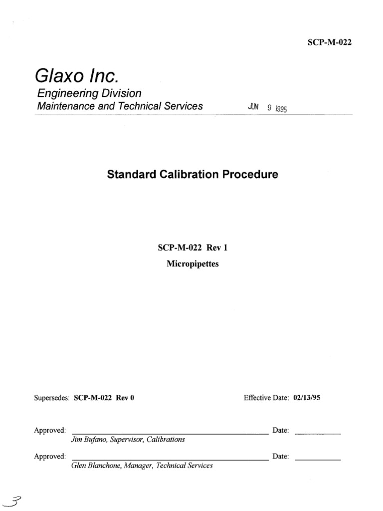 SCPM022 Pipette Calibration PDF Calibration Science