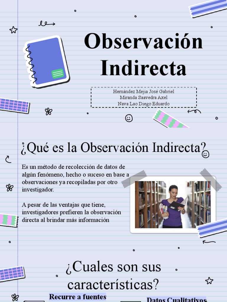 Características y Ventajas de la Observación Indirecta | PDF