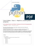Curso Python - Tema 1 - Objetivos y Nuestro Primer Programa - Byte Mind