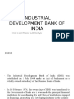 Industrial Development Bank of India: Click To Edit Master Subtitle Style