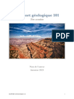 Rapport Géologique 101: Titre Secondaire