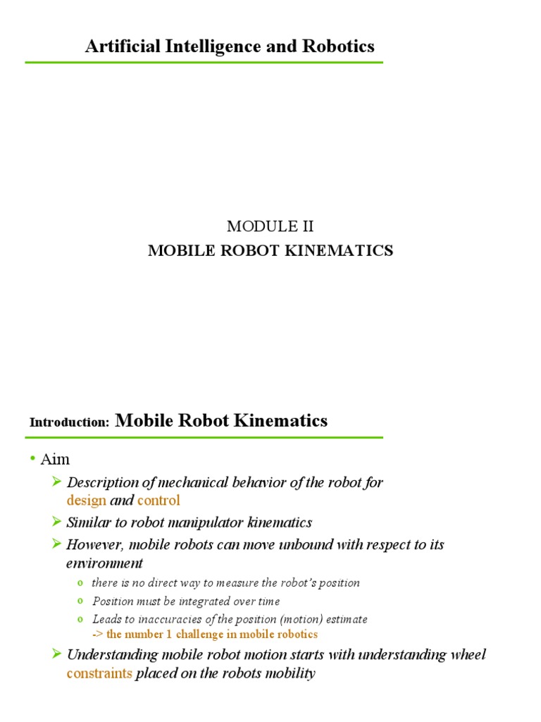 Kinematic Models and Constraints | PDF | Kinematics | Applied And ...