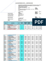 Planilla de Metrados Iniciales