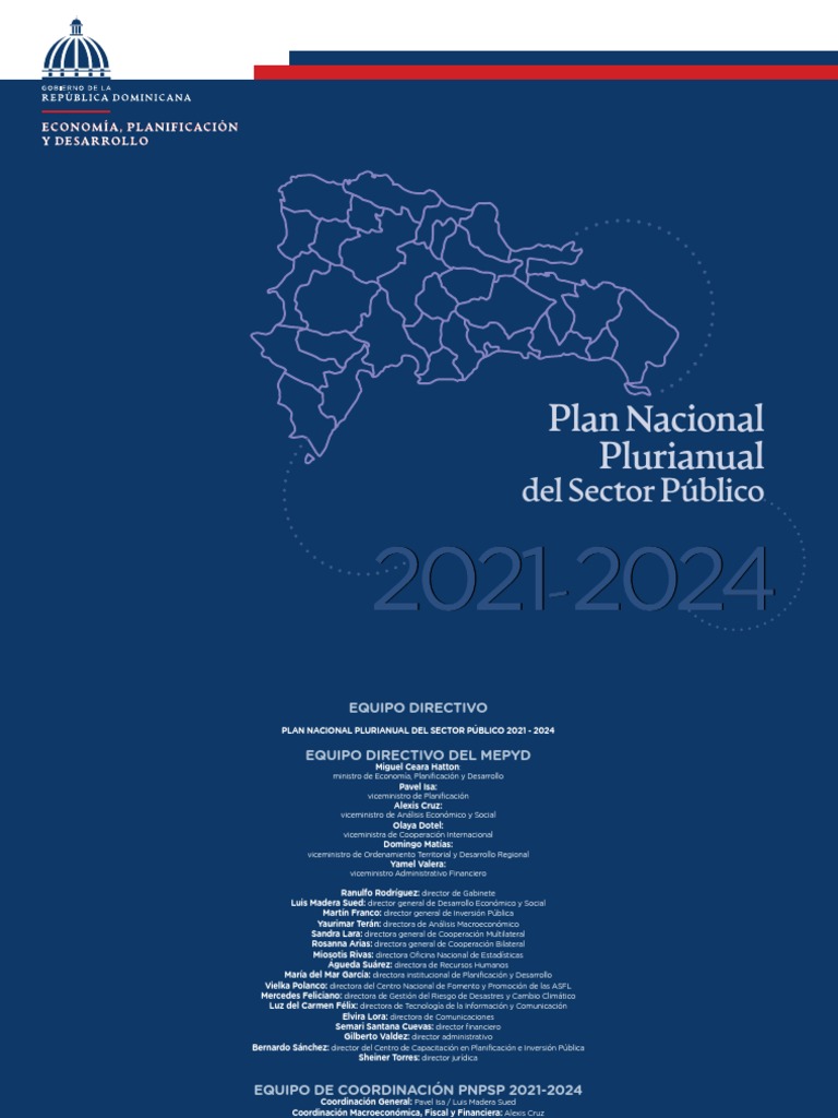 PNPSP-Plan Nacional Plurianual del Sector Público 2021-2024.pdf, PDF, República  Dominicana