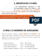 Átomos, moléculas e o mol: uma introdução